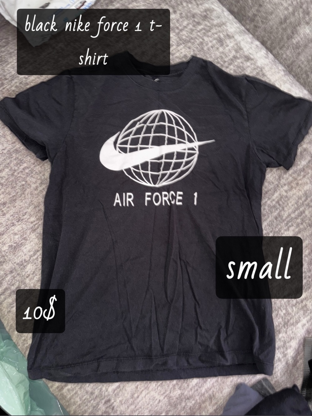 Nike Black Air Force 1 Graphic Tee